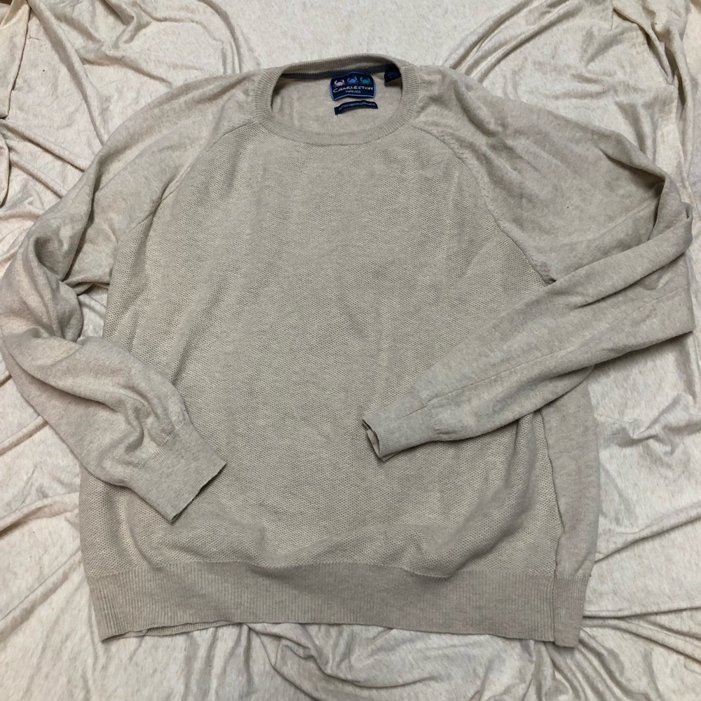 Cotton Merino Wool Cashmere Sweater by Charleston Threads Coastal Classic sz XL